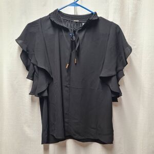 NWT Tahari Womens Black Blouse | Size: XS